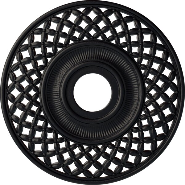 Ekena Millwork Robin Ceiling Medallion (Fits Canopies up to 6 1/4"), 22 1/4"OD x 4 3/4"ID x 1 1/4"P, Steel Gray CM22RBSGS - main